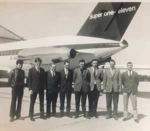 Avionics engineers at Hurn Airport in 1969