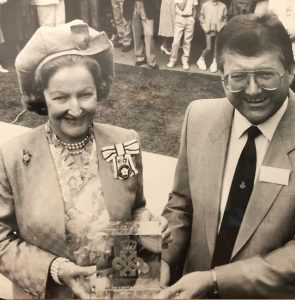 Receiving the Queens Award from the Duchess of Norfolk